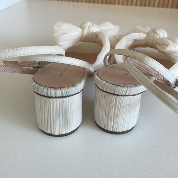 Loeffler Randall Dahlia Bow Heels in Pearl, size 8 - Picture 8 of 9